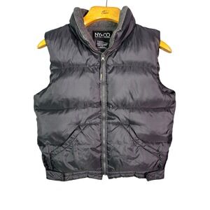 New York & Co Women's Medium Black Duck Down Filled Full Zip Puffer Vest
